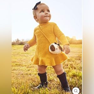 Mayoral 2Pc Peplum Dress & Puppy Purse Set